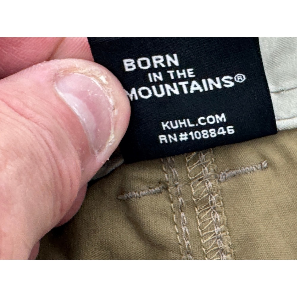 Kuhl Hiking Carpenter Cargo Pants 42x30 Mens Khaki Outdoor Travel‎ packable - Picture 10 of 15